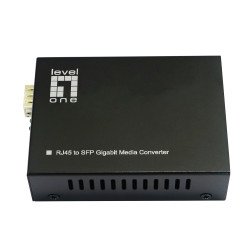 LevelOne GVT-2015 convertisseur de support réseau 1000 Mbit/s Multimode, Monomode Noir