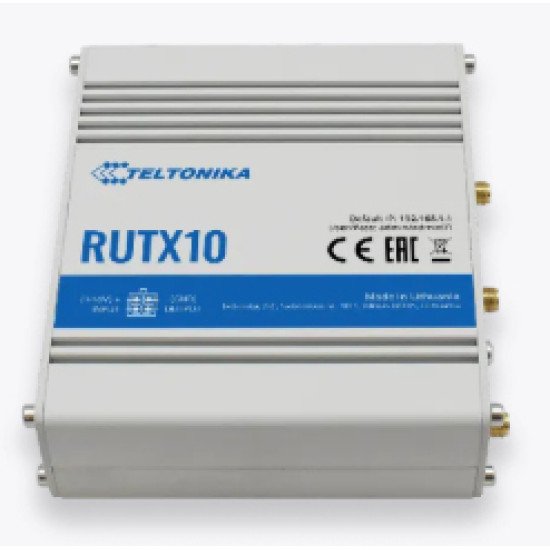 Teltonika RUTX10 routeur sans fil Gigabit Ethernet Bi-bande (2,4 GHz / 5 GHz) 4G Blanc