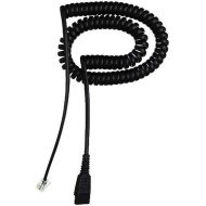 Jabra QD cord, coiled, mod plug RJ9 Noir