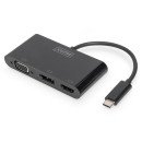 Digitus Adaptateur multi-ports USB Type-C™ à 3 ports (HDMI, DP, VGA) Digitus Adaptateur multi-ports USB Type-C™ à 3 ports (HDMI, DP, VGA)