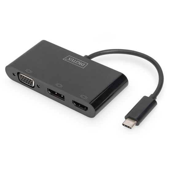Digitus Adaptateur multi-ports USB Type-C™ à 3 ports (HDMI, DP, VGA) Digitus Adaptateur multi-ports USB Type-C™ à 3 ports (HDMI, DP, VGA)