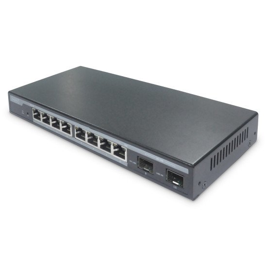 Digitus Switch géré Gigabit PoE L2 à 8 ports + 2 SFP