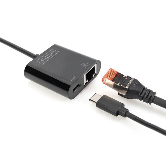 Digitus Adaptateur Ethernet Gigabit USB Type-C™ avec prise en charge de Power Delivery