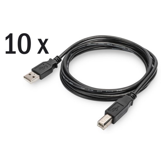 ASSMANN Electronic AK-990941-018-S câble USB 1,8 m 2.0 USB A USB B Noir