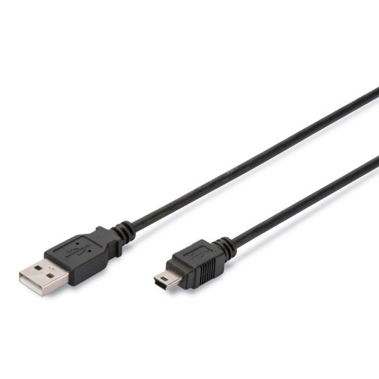 ASSMANN Electronic AK-990942-018-S câble USB 1,8 m 2.0 USB A Mini-USB B Noir