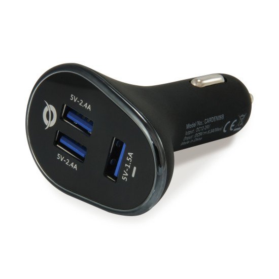 Conceptronic CARDEN06B chargeur d'appareils mobiles Universel Noir Allume-cigare Auto Conceptronic CARDEN06B chargeur d'appareils mobiles Universel Noir Allume-cigare Auto