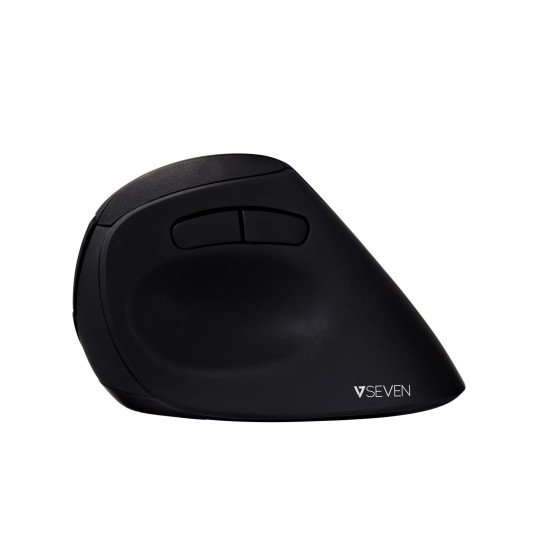 V7 Souris optique ergonomique verticale sans fil MW500 avec 6 boutons et résolution réglable  Noir