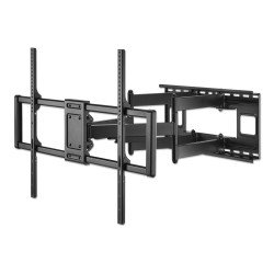 Manhattan Support mural pour TV/moniteurs (Bras articulé), écrans 37" à 120", Compatibilité VESA : de 200x200 à 900x600 mm (vérifiez les dimensions des quatre trous de fixation à l'arrière), charge max. 120 kg, noir