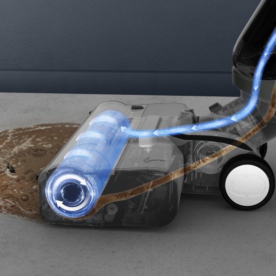 Rowenta X-Clean 4 GZ5035WO aspirateur balai et balai électrique Batterie Sec&humide mousse Sans sac 200 W Gris