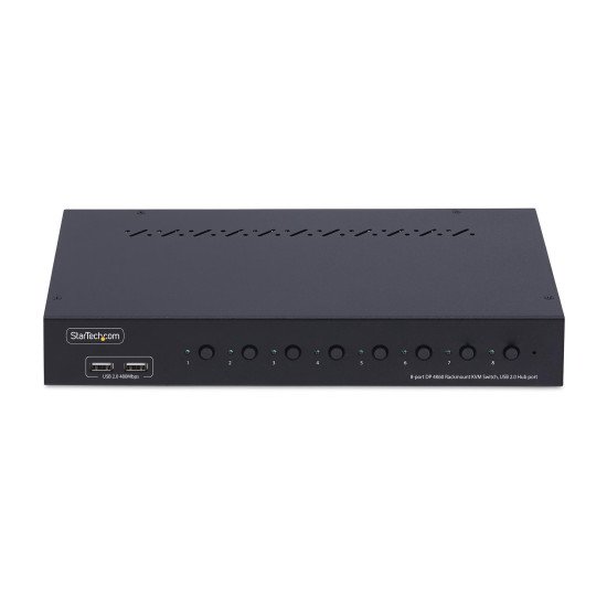 StarTech.com Commutateur KVM DisplayPort 8 Ports avec Kit de Montage en Rack 1U, DP 1.2 4K 60Hz, Commutation par Bouton-Poussoir, Switch 8 Ports, Hub USB 4 Ports, Indépendant de l'OS, Conforme TAA StarTech.com Commutateur KVM DisplayPort 8 Ports avec Kit de Montage en Rack 1U, DP 1.2 4K 60Hz, Commutation par Bouton-Poussoir, Switch 8 Ports, Hub USB 4 Ports, Indépendant de l'OS, Conforme TAA