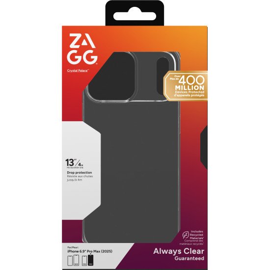 ZAGG Crystal Palace coque de protection pour téléphones portables 17,5 cm (6.9") Housse Transparent ZAGG Crystal Palace coque de protection pour téléphones portables 17,5 cm (6.9") Housse Transparent