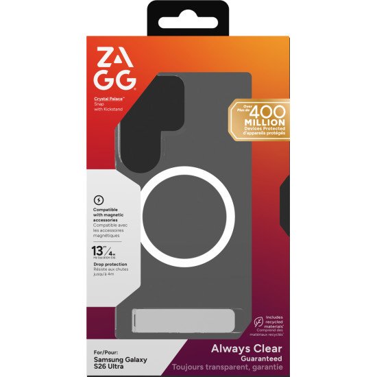 ZAGG Crystal Palace Snap KS coque de protection pour téléphones portables 17,5 cm (6.9") Housse Transparent