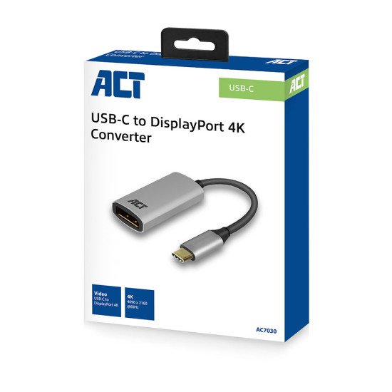 ACT AC7030 adaptateur graphique USB 4096 x 2160 pixels Gris