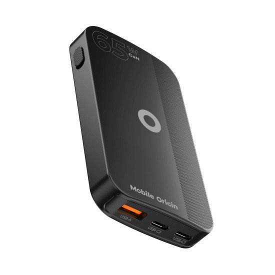 Mobile Origin GAN-65W-SLM-BLK chargeur d'appareils mobiles Universel Noir USB Charge rapide Intérieure