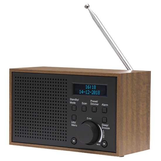 Denver DAB-46DARK GREY Radio portable Internet Analogique et numérique Noir, Marron