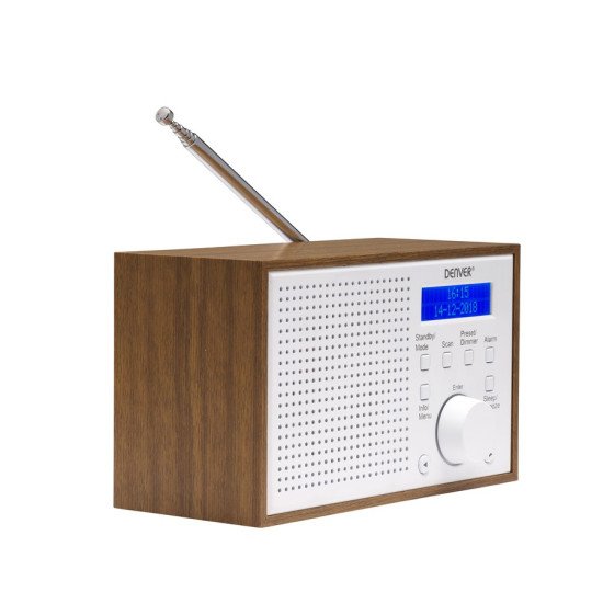 Denver DAB-46WHITE Radio portable Internet Analogique et numérique Marron, Blanc