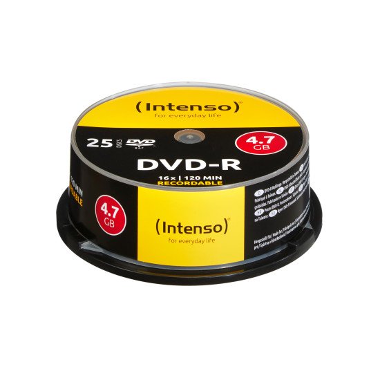 Intenso DVD-R 4.7GB, 16x 4,7 Go 25 pièce(s)