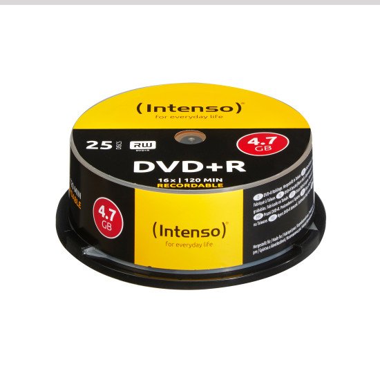 Intenso DVD+R 4.7GB, 16x 4,7 Go 25 pièce(s)