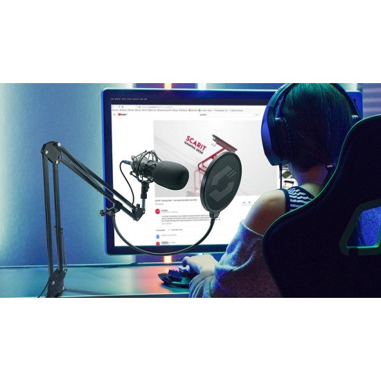 SPEEDLINK Volity Ready Noir Microphone de studio
