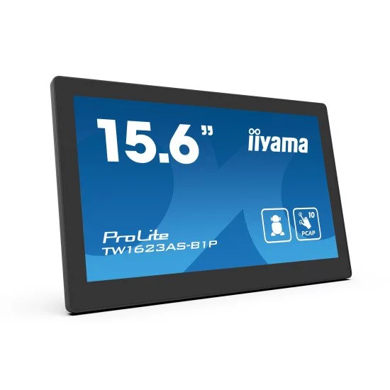 iiyama TW1623AS-B1P affichage de messages Écran plat interactif 39,6 cm (15.6") Wifi 450 cd/m² Double Full HD Noir Écran tactile Intégré dans le processeur Android 24/7 iiyama TW1623AS-B1P affichage de messages Écran plat interactif 39,6 cm (15.6") Wifi 450 cd/m² Double Full HD Noir Écran tactile Intégré dans le processeur Android 24/7
