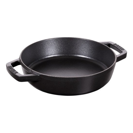 Staub 40511 40850-659-0 0 Frying Pan with Two Handles Black Cast Iron 20 cm