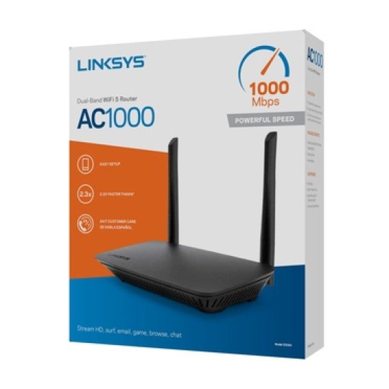 Linksys E5350 routeur sans fil Bi-bande (2,4 GHz / 5 GHz) Fast Ethernet Noir