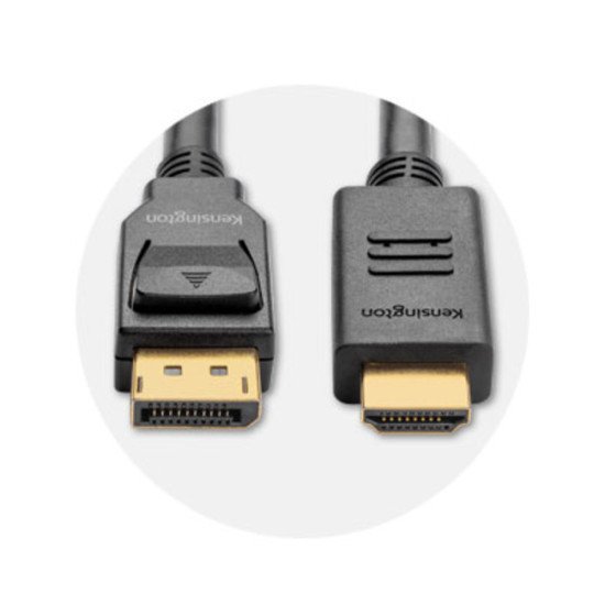 Kensington K33025WW câble vidéo et adaptateur 1,8 m DisplayPort HDMI Noir