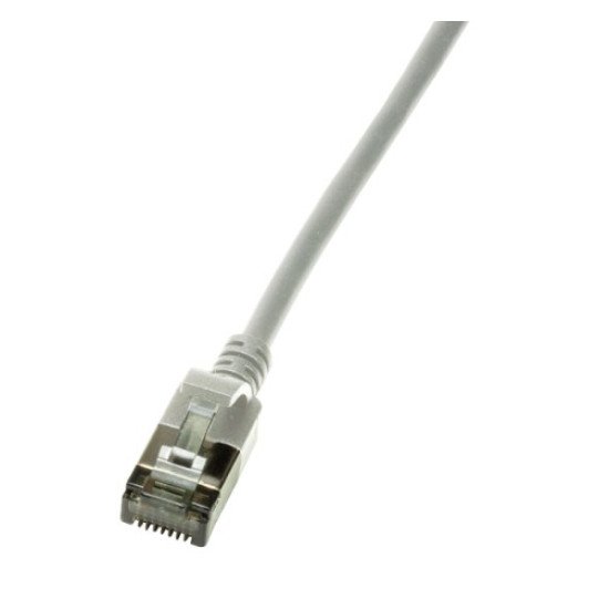 LogiLink Slim U/FTP câble de réseau Gris 1 m Cat6a U/FTP (STP)