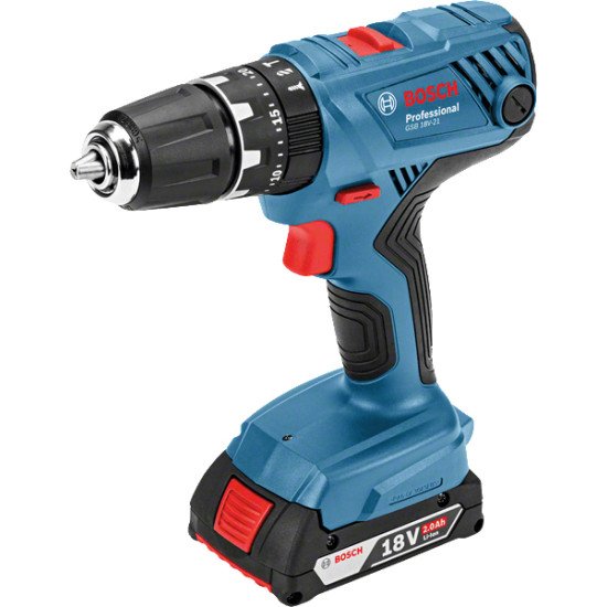 Bosch GSB 18V-21 Professional 1800 tr/min 1,2 kg Noir, Bleu