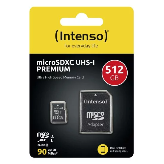Intenso microSD Karte UHS-I Premium 512 Go Classe 10 Intenso microSD Karte UHS-I Premium 512 Go Classe 10