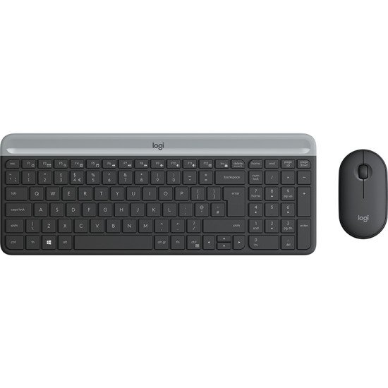 Logitech MK470 Slim Wireless Combo clavier RF sans fil QWERTY Espagnol Graphite