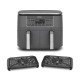 Ninja DZ300EU friteuse Double 7,6 L Autonome 2400 W Friteuse d'air chaud Gris Ninja DZ300EU friteuse Double 7,6 L Autonome 2400 W Friteuse d'air chaud Gris