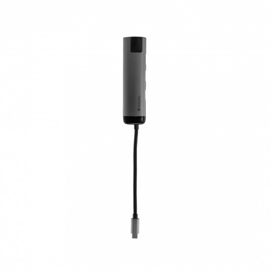 Verbatim 49141 hub & concentrateur USB 3.0 (3.1 Gen 1) Type-C 1000 Mbit/s Noir, Argent