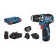 Bosch GSR 12V-35 FC 1750 tr/min Sans clé 590 g Noir, Bleu, Rouge