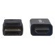 Manhattan Câble DisplayPort 1.1 vers HDMI, 1080p à 60 Hz, 1,8 m, mâle à mâle, DP avec verrouillage, non bidirectionnel, noir, garantie 3 ans