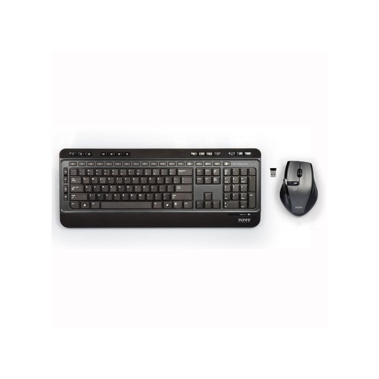 Port Designs 900901-US clavier Souris incluse Bureau RF sans fil QWERTY Anglais américain Noir