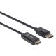 Manhattan Câble DisplayPort 1.1 vers HDMI, 1080p à 60 Hz, 1 m, mâle à mâle, DP avec verrouillage, non bidirectionnel, noir, garantie 3 ans