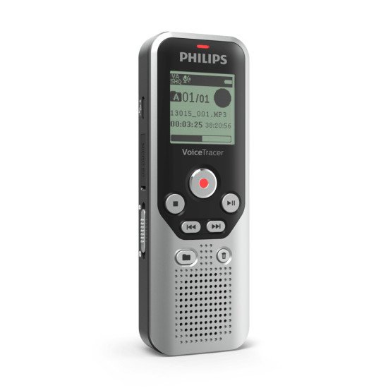 Philips DVT1250 dictaphone Mémoire interne + carte mémoire Noir, Gris