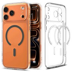 Spigen Ultra Hybrid (MagFit) coque de protection pour téléphones portables 16 cm (6.3") Housse Granit, Transparent