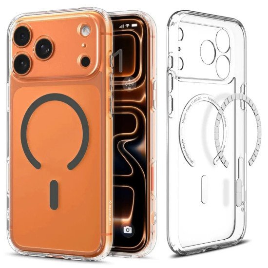 Spigen Ultra Hybrid (MagFit) coque de protection pour téléphones portables 16 cm (6.3") Housse Granit, Transparent