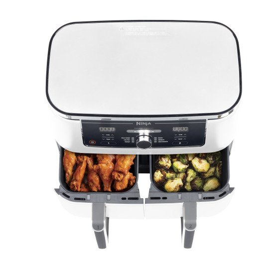 Ninja AF400EU Double 9,5 L Autonome 2470 W Friteuse d'air chaud Blanc Ninja AF400EU Double 9,5 L Autonome 2470 W Friteuse d'air chaud Blanc
