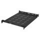 Intellinet Étagère fixe réglable 19", 1U, profondeur 350 mm, rails réglables de 350 à 550 mm, charge max. 20 kg, noire, garantie à vie