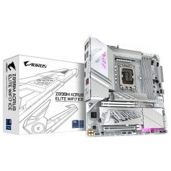 GIGABYTE Carte mère Z890M AORUS ELITE WIFI7 ICE - Prend en charge les processeurs Intel Core Ultra (Série 2), VRM à 12+1+2 phases, jusqu'à 8800MHz DDR5 (OC), 1xPCIe 5.0 + 2xPCIe 4.0, Wi-Fi 7, LAN 2.5GbE, USB 4 GIGABYTE Carte mère Z890M AORUS ELITE WIFI7 ICE - Prend en charge les processeurs Intel Core Ultra (Série 2), VRM à 12+1+2 phases, jusqu'à 8800MHz DDR5 (OC), 1xPCIe 5.0 + 2xPCIe 4.0, Wi-Fi 7, LAN 2.5GbE, USB 4
