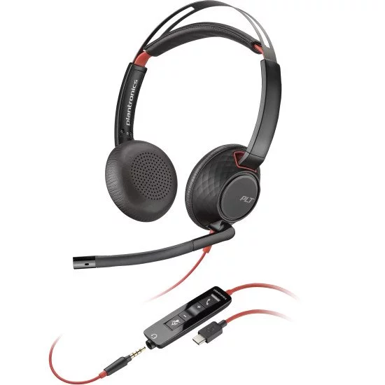 POLY Micro-casque stéréo USB-C Blackwire 5220 + prise 3,5 mm + adaptateur USB-C/A (lot) POLY Micro-casque stéréo USB-C Blackwire 5220 + prise 3,5 mm + adaptateur USB-C/A (lot)