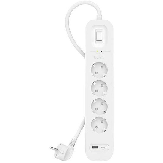 Belkin SRB001VF2M protection surtension Blanc 4 sortie(s) CA 2 m