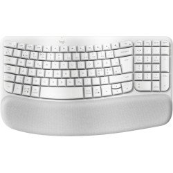 Logitech Wave Keys clavier Bureau RF sans fil + Bluetooth QWERTY Danois, Finlandais, Norvégien, Suédois Blanc