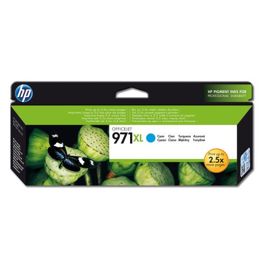 HP 971XL cartouche d'encre cyan grande capacité authentique