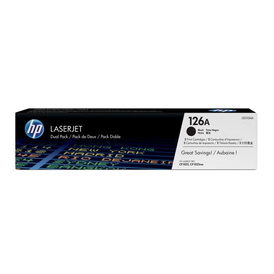 HP 126A pack de 2 toners LaserJet noir authentiques