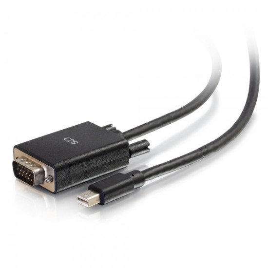 C2G 1.8 m - Câble adaptateur actif Mini DisplayPort[TM] mâle vers VGA mâle - Noir