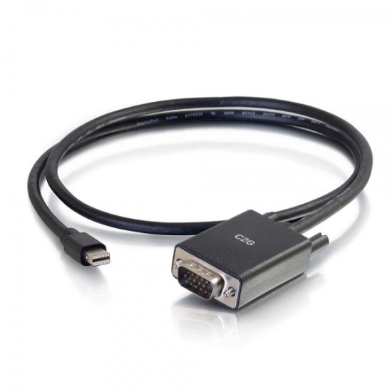 C2G 1.8 m - Câble adaptateur actif Mini DisplayPort[TM] mâle vers VGA mâle - Noir